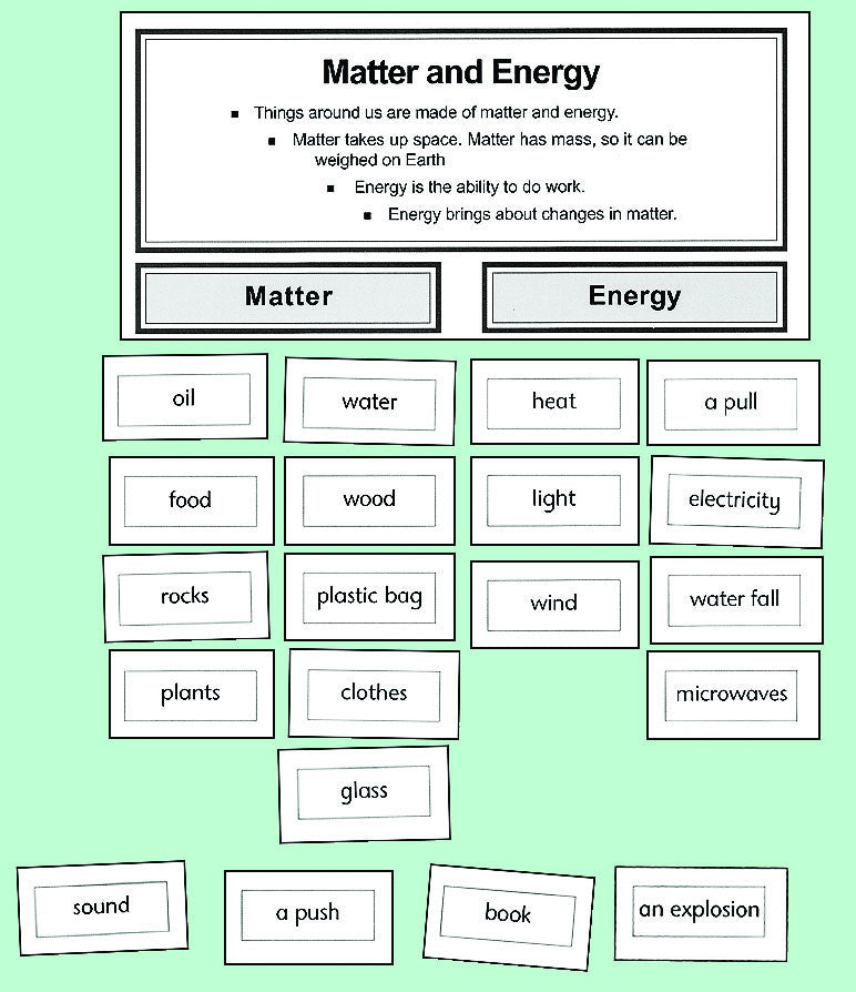 Matter and Energy card set