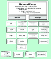 Matter and Energy card set