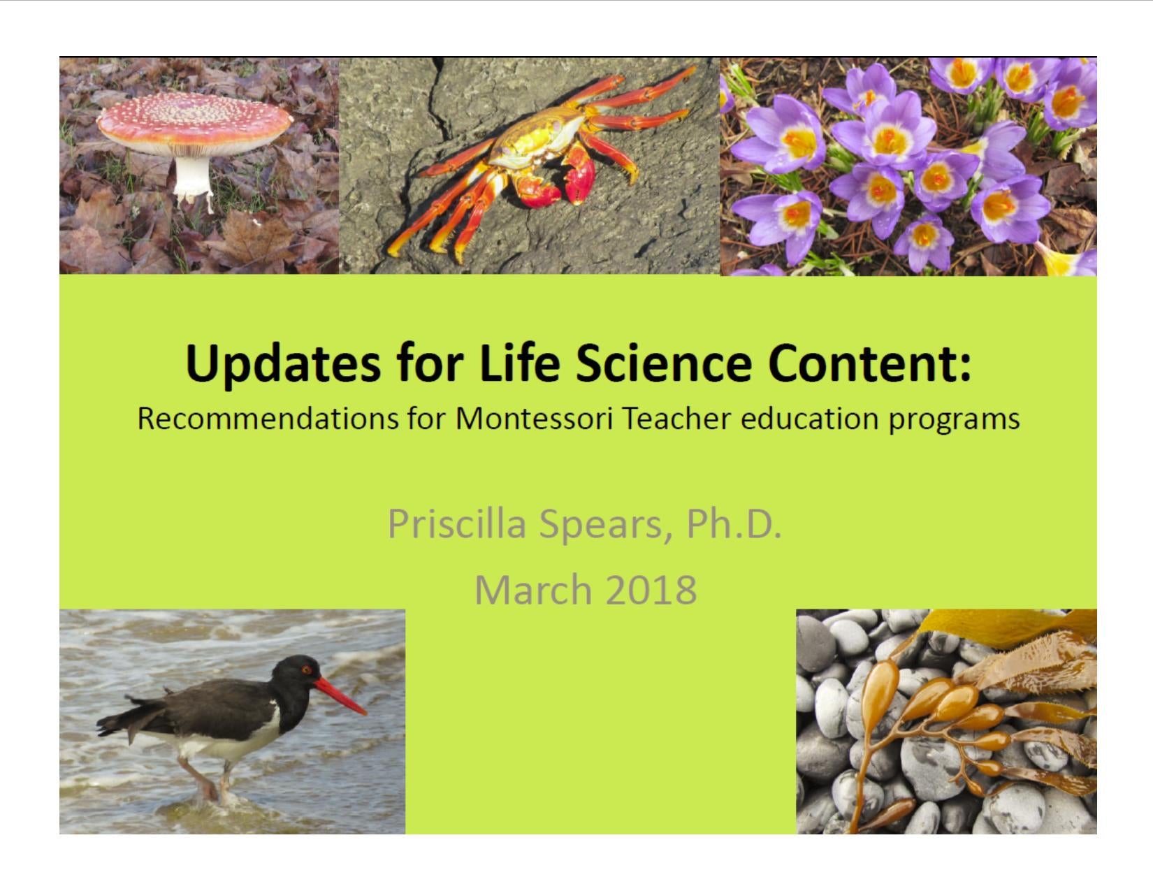 Biology Content Updates 2018 - PowerPoint slides